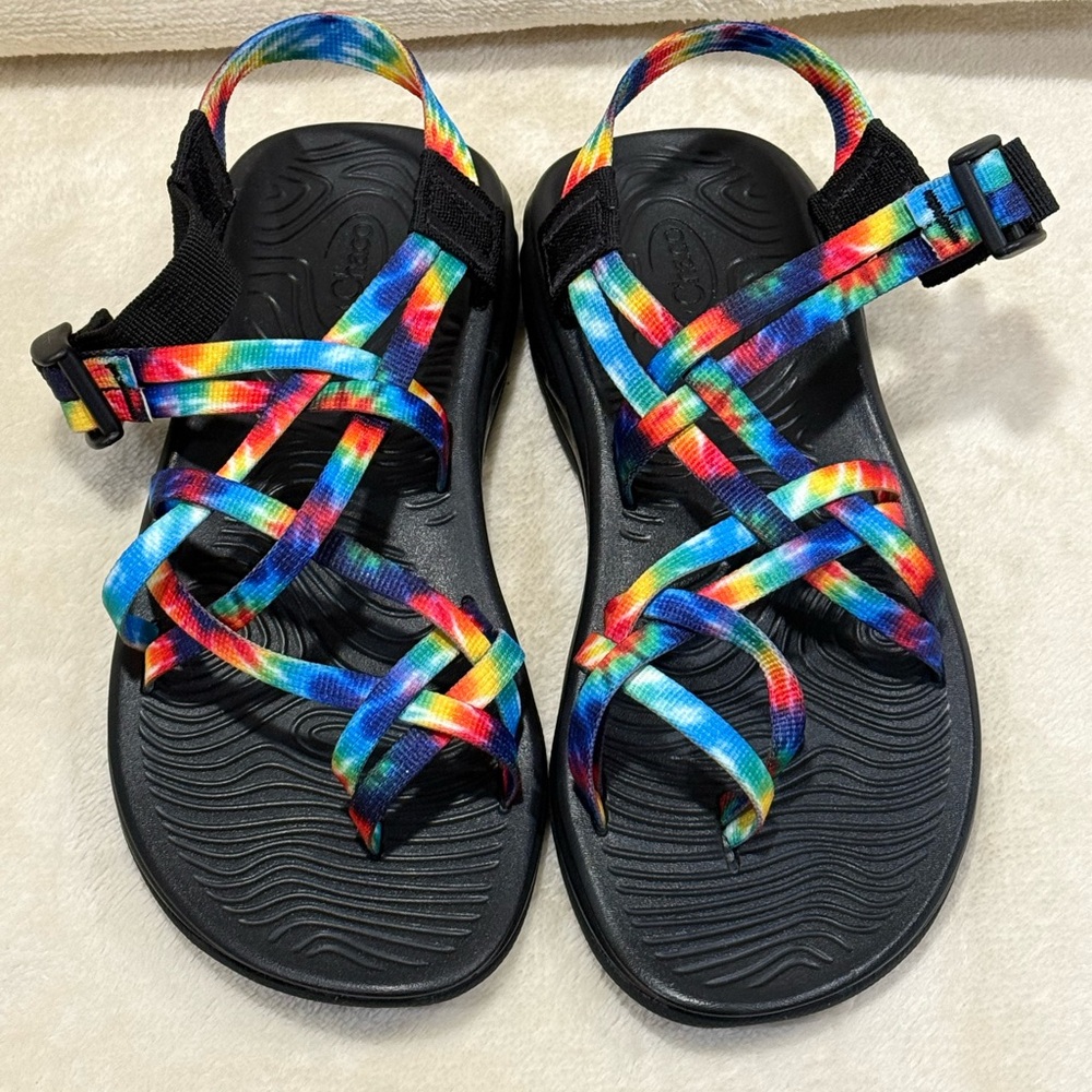 NEW Chaco Z/Volv X2 Sandals Womens Black Tie Dye Open Toe Casual Hiking Size 6